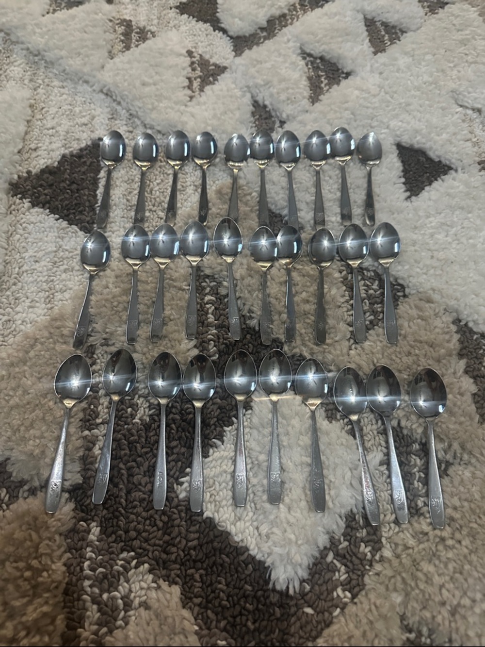 Vintage Stainless Steel Teaspoons - Set of 30